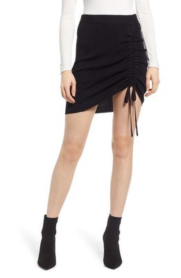 VERO MODA Amy Ruched Miniskirt in Black