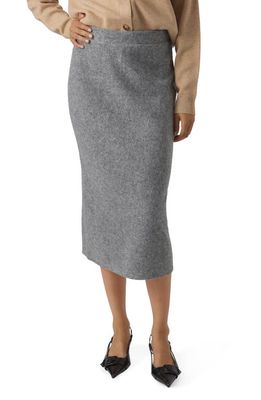 VERO MODA Blis Sweater Skirt in Light Grey Melange