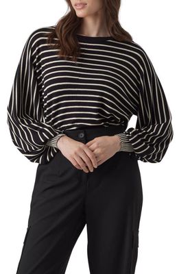 VERO MODA Dahlia Stripe Pullover in Black Stripes Birch