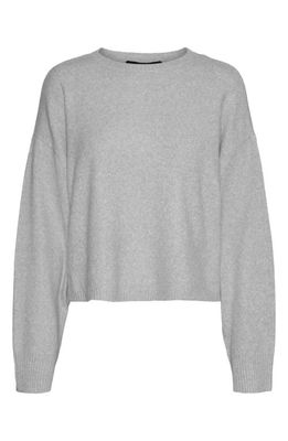 VERO MODA Doffy Boxy Sweater in Light Grey Melange