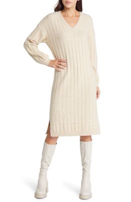 VERO MODA Doffy Long Sleeve Sweater Dress in Irish Cream