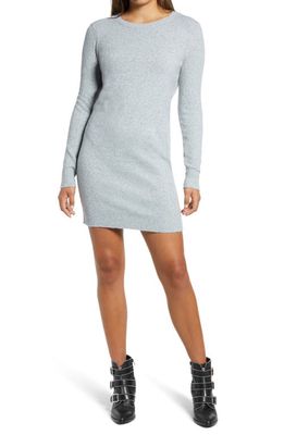 VERO MODA Doffy Long Sleeve Sweater Dress in Light Grey Melange