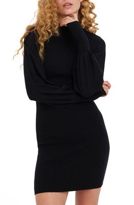 VERO MODA Holly Karris Blouson Sleeve Sweater Dress in Black