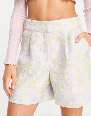 Vero Moda jacquard shorts in pastel print - part of a set-Multi