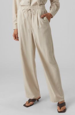 VERO MODA Jesmilo High Waist Wide Leg Pants in Silver Lining 