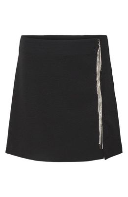 VERO MODA Kasey Embellished Fringe Miniskirt in Black
