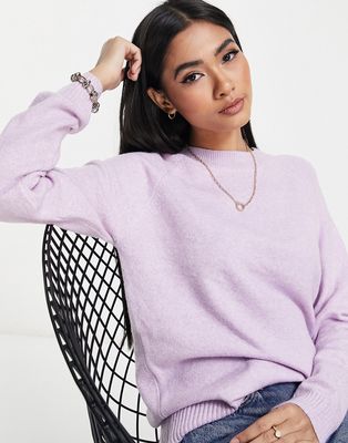 Vero Moda lightweight crew neck sweater in lilac-Purple