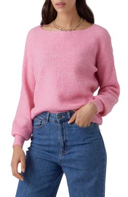 VERO MODA Ruby Boatneck Sweater in Pink