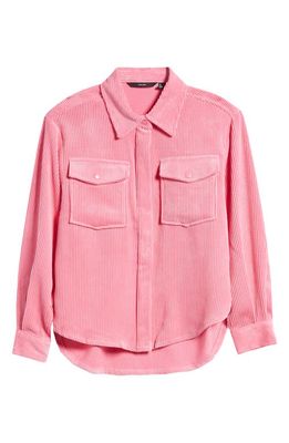 VERO MODA Sascha Corduroy Shirt in Sachet Pink