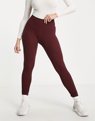 Vero Moda seamless leggings in burgundy - part of a set-Red