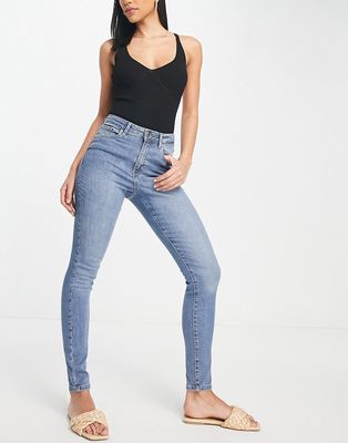 Vero Moda skinny jean with high waist in light blue