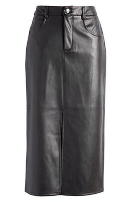 VERO MODA Sof Coated Midi Skirt in Black