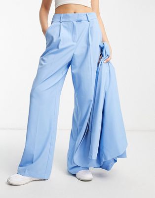 Vero Moda tailored wide leg pants in blue - part of a set