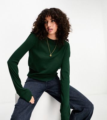 Vero Moda Tall knit sweater in dark green