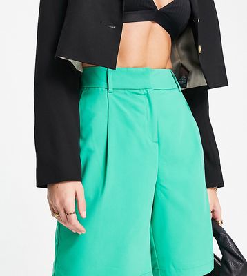 Vero Moda Tall tailored city suit shorts in bright green