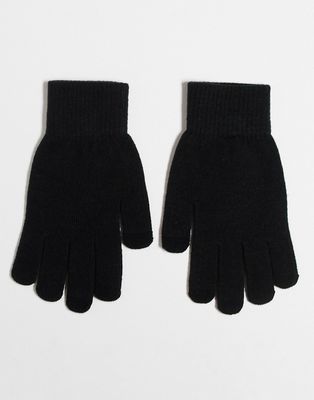 Vero Moda touchscreen gloves in black