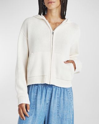 Vero Zip-Front Sweater Hoodie