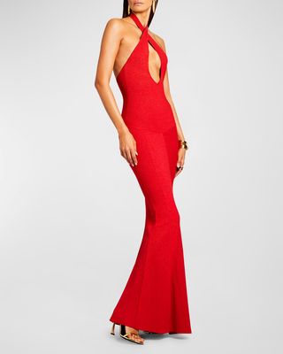 Verona Backless Bandage Knit Gown