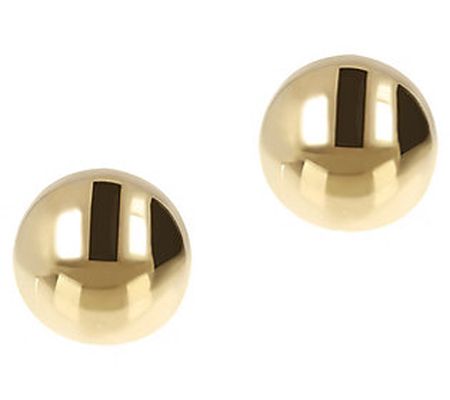 Veronese 18K Clad 10mm Round Bead Earrings