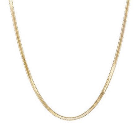 Veronese 18K Clad 24" Herringbone Necklace, 7.0 g