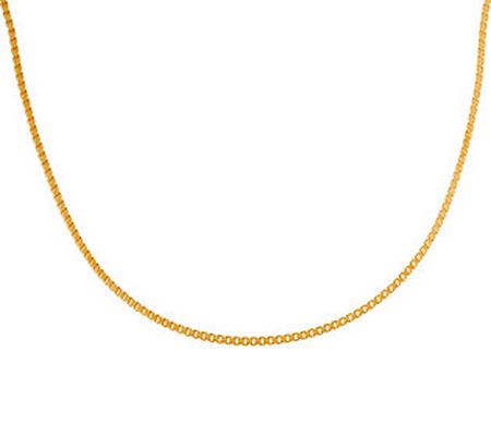 Veronese 18K Clad 30" Polished Box Chain