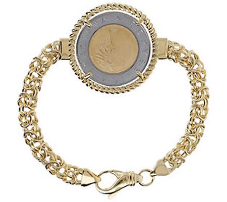 Veronese 18K Clad 500-Lire Byzantine Bracelet