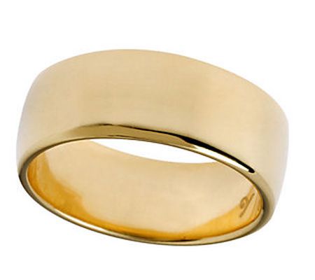 Veronese 18K Clad 7mm Polished Silk Fit Band Ri ng