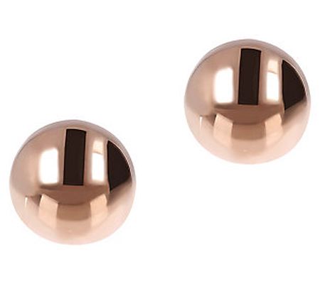 Veronese 18K Clad 8mm Round Bead Earrings