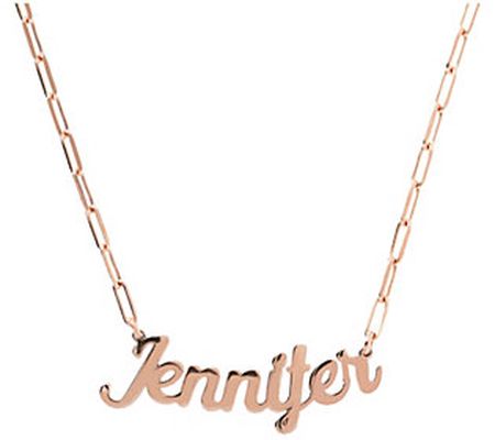 Veronese 18K Clad Personalized Paperclip Link N ecklace