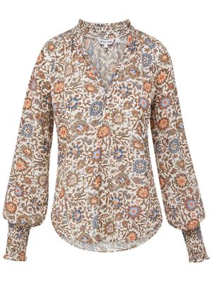 Veronica Beard Alexandria floral-jacquard shirt - Neutrals