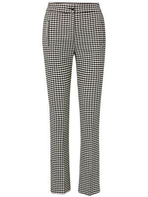Veronica Beard Arte houndstooth-pattern trousers - Black