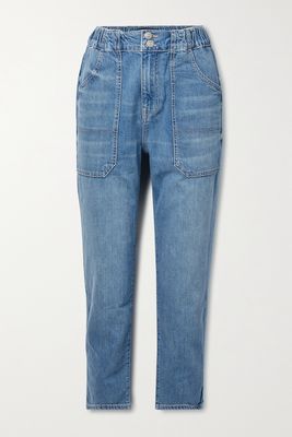 Veronica Beard - Arya Cropped High-rise Straight-leg Jeans - Blue