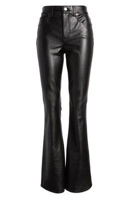 Veronica Beard Beverly Coated High Waist Skinny Flare Jeans in Black