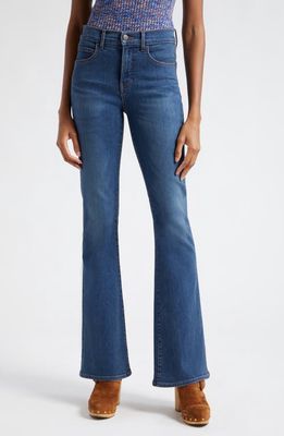 Veronica Beard Beverly High Waist Slim Crop Flare Jeans in Thriller