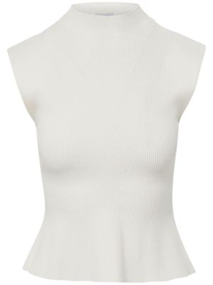 Veronica Beard Cio ribbed-knit top - White