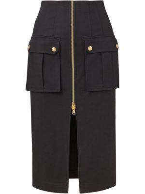 Veronica Beard Dallas cargo-pocket stretch-cotton skirt - Black