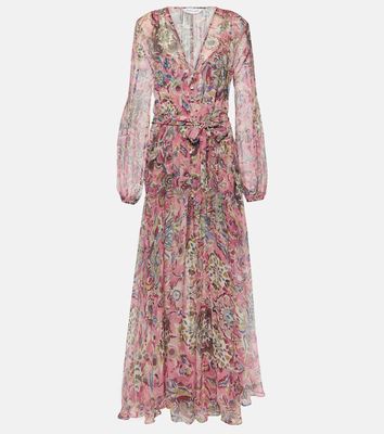Veronica Beard Elvita printed silk maxi dress