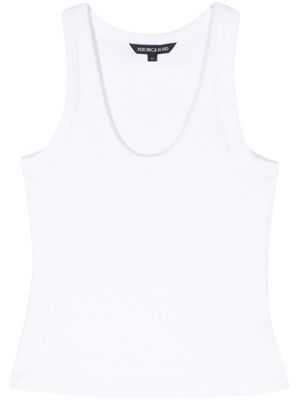 Veronica Beard fine-ribbed knitted tank top - White