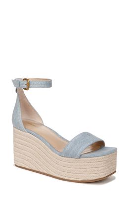 Veronica Beard Gianna Platform Wedge Sandal in Vista Blue