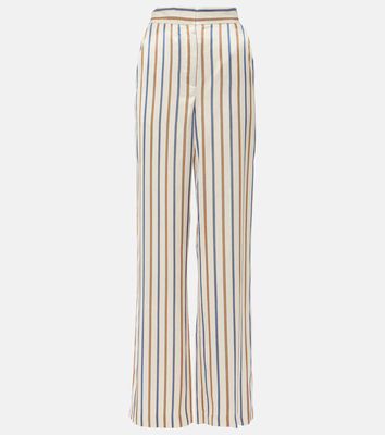 Veronica Beard Grigore striped twill wide-leg pants