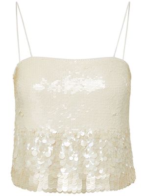 Veronica Beard Harmoni sequin-embellished top - White