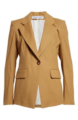 Veronica Beard Hayward Linen Blend Dickey Jacket in Desert Khaki