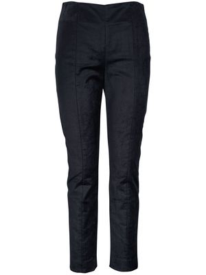 Veronica Beard Honolulu velvet-effect slim-fit trousers - Black