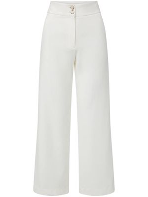 Veronica Beard Jeanne high-waisted cropped trousers - WHITE