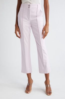 Veronica Beard Kean Pintuck Crop Pants in Barely Orchid