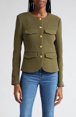 Veronica Beard Kensington Knit Jacket in Army