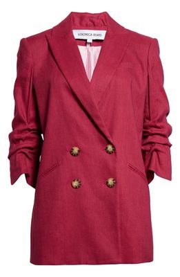 Veronica Beard Kiernan Linen Blend Dickey Jacket in Wildberry