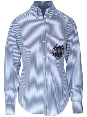 Veronica Beard Lloyd striped cotton shirt - Blue