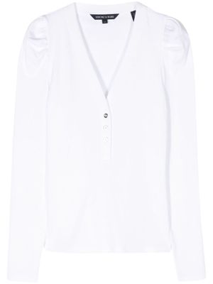 Veronica Beard long puff sleeves top - White