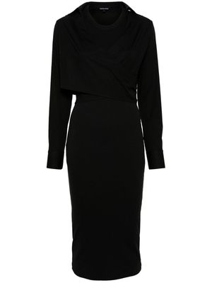 Veronica Beard Malone layered midi dress - Black